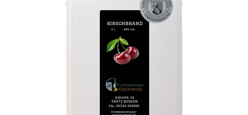 Kirschbrand 0,5 l (40% vol) Silberne Kammerpreismünze