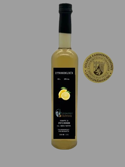 Zitronenlikör 0,5 l in Glasflasche