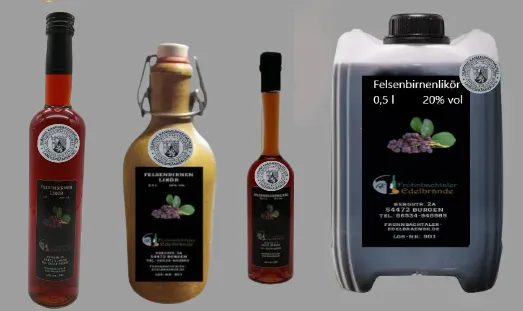 Felsenbirnenlikör in 4 Varianten