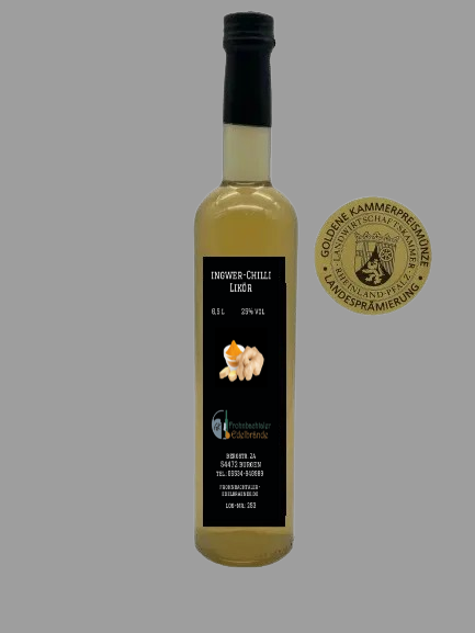 Ingwerlikör mit Chili 0,5 l in Glasflasche