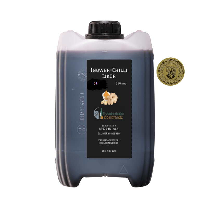 Ingwer-Chili-Likör 5 l im Kanister