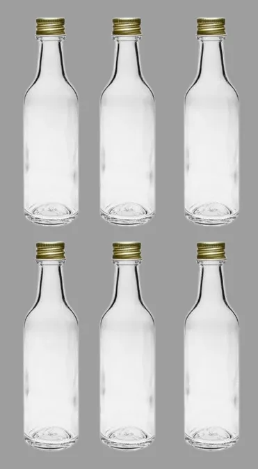 Geradhalsflaschen 0,5 l mit Schraubverschluss - leer