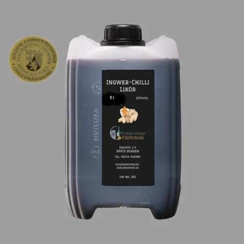 Ingwer-Chililikör 5 l im Kanister