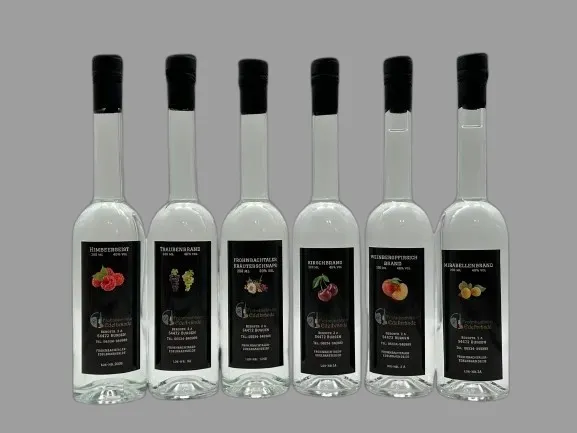 Probierpaket mit 6 Edelbränden in Glasflaschen je 200 ml