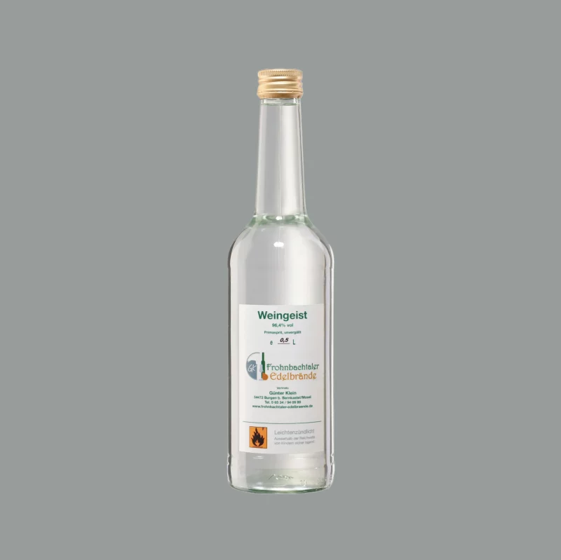 Weingeist 0,5 l (96,4 % vol) in Glasflasche