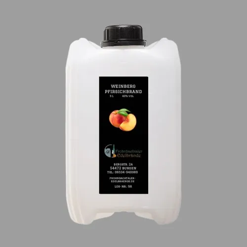 roter Weinbergpfirsichbrand 5 l im Kanister
