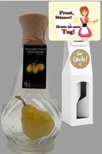 Williams-Christ mit echter Birne in Präsentbox