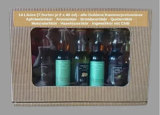 Likör Genießerpaket 14 Liköre a' 40 ml - alle mit Gold prämiert