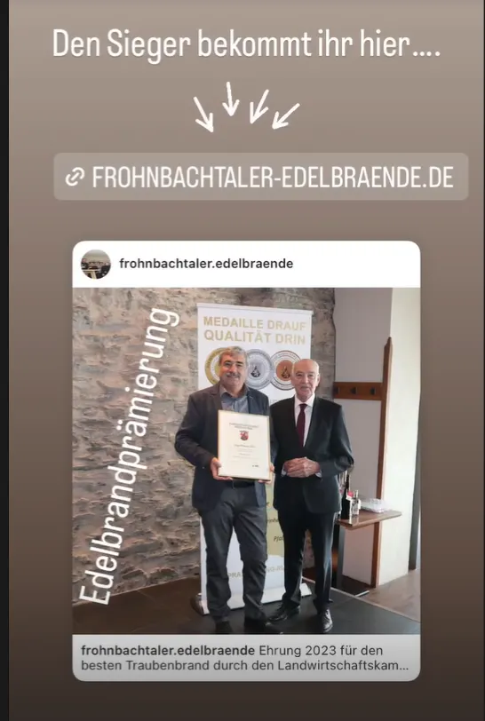 Ehrung bei Prämierungsfeier der Landwirtschaftskammer