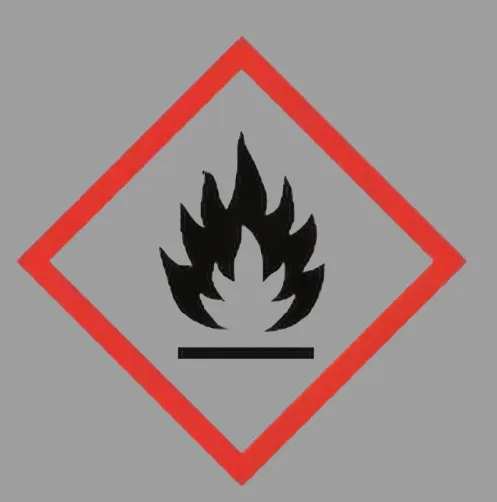Diagonalbild: Gefahrenhinweis Vorsicht Feuer - 