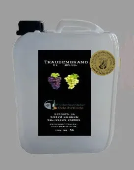 Traubenbrand 0,5 l (40% vol), Grappa,in lebensmittelechtem Kanister 5 l